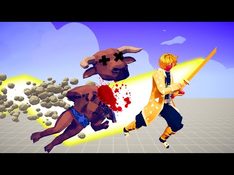 THUNDER BREATHING of ZENITSU VS EVERY UNIT | TABS - Totally Accurate Battle Simulator