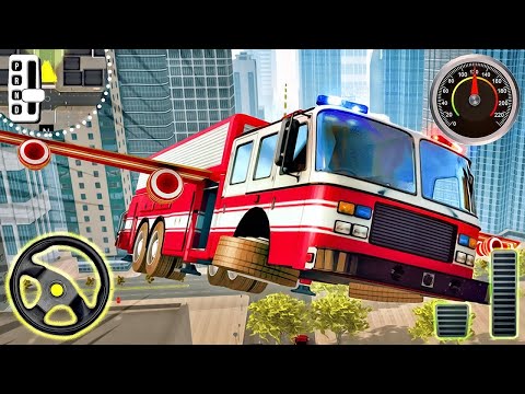 Flying Fire Truck Simulator:City Rescue Games 2020:Android GamePlay