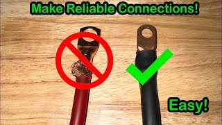How To Crimp Copper Lugs For Solar Power, Car Audio And More!