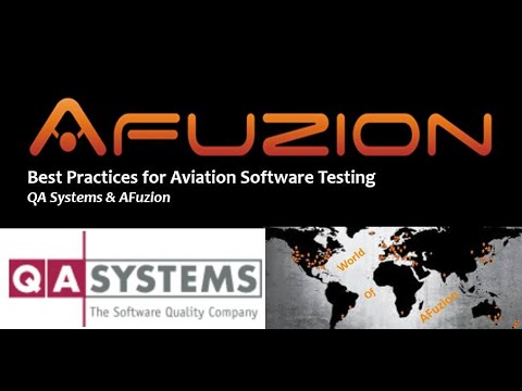 AFuzion Webinar: "Aviation Software Testing Best Practices" with QA-Systems Demo.