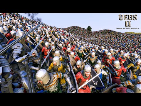 23000 Heavy Knights VS 23000 Footmans.Ultimate Epic Battle Simulator 2 UEBS 2