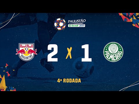 Red Bull Bragantino 2 x 1 Palmeiras- 4ª rodada do Paulistão Sicredi 2020
