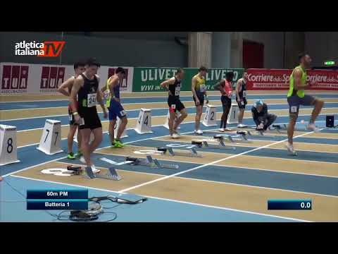 60 metri Promesse Uomini batteria 1 | Campionati Italiani Indoor Juniores-Promesse