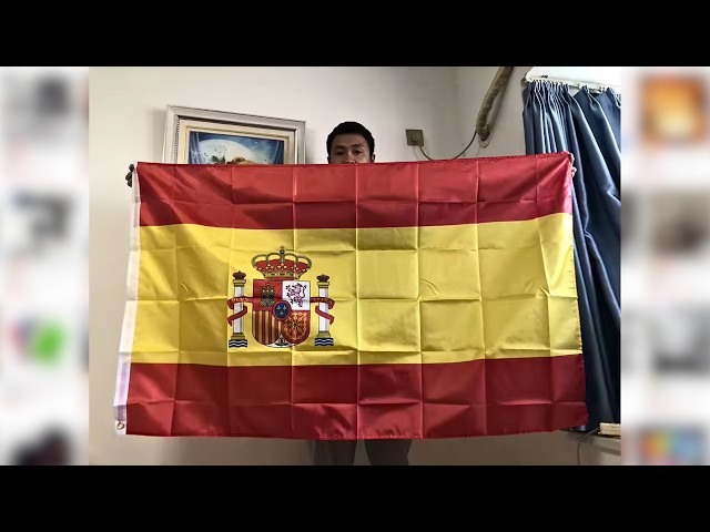 Vídeo relacionado con Bandera de España Grande | Bandera Española para Adultos 140x85 cm Para Palo o Mástil | Animación, Eventos Deportivos, Fiestas, Celebraciones y Aficionados