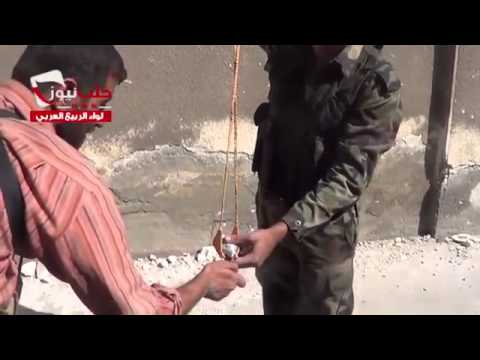 استهداف  قوات النظام بقنابل يدوية من قبل لواء الربيع العربي في الخالدية في محافظة حلب