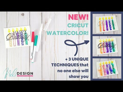 New Cricut watercolor cards and markers! How to use them and 3 unique techniques.