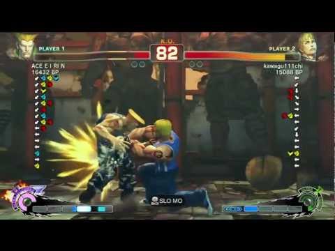 Super Street Fighter IV - kawagu111chi (Cody) Vs ACE E I RI N (Guile)