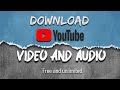 How To Download HD Mp4 And Mp3 Files From You Tube