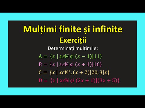 Multimi finite si infinite clasa a 6 a matematica operatii cu multimi exercitii cu divizibilitate