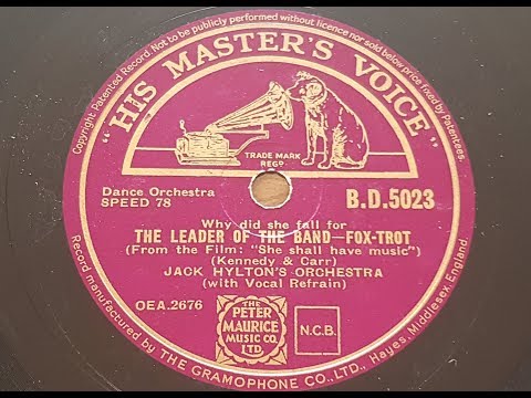 Jack Hylton's Orchestra (Pat Sibley aka Anne Shelton) 'The Leader Of The Band' 1936 78 rpm