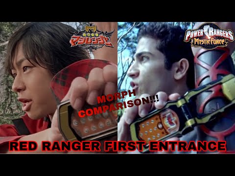 Mystic Force vs Magiranger || Red Ranger First Entrance and Morph Comparison