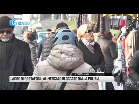 TG TREVISO (05/01/2019) - LADRE DI PORTAFOGLI AL MERCATO BLOCCATE DALLA POLIZIA