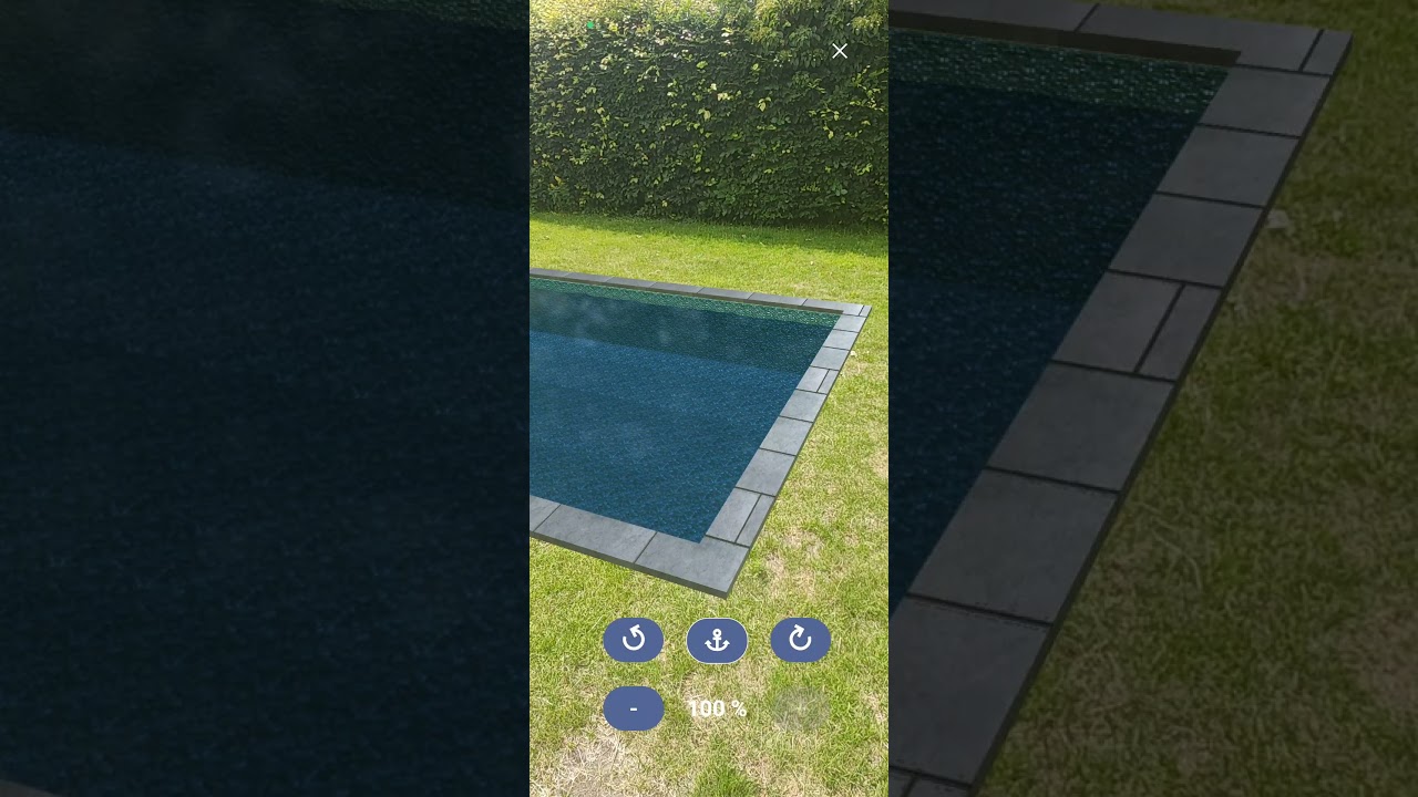 Pool configurator with Augmented Reality preview