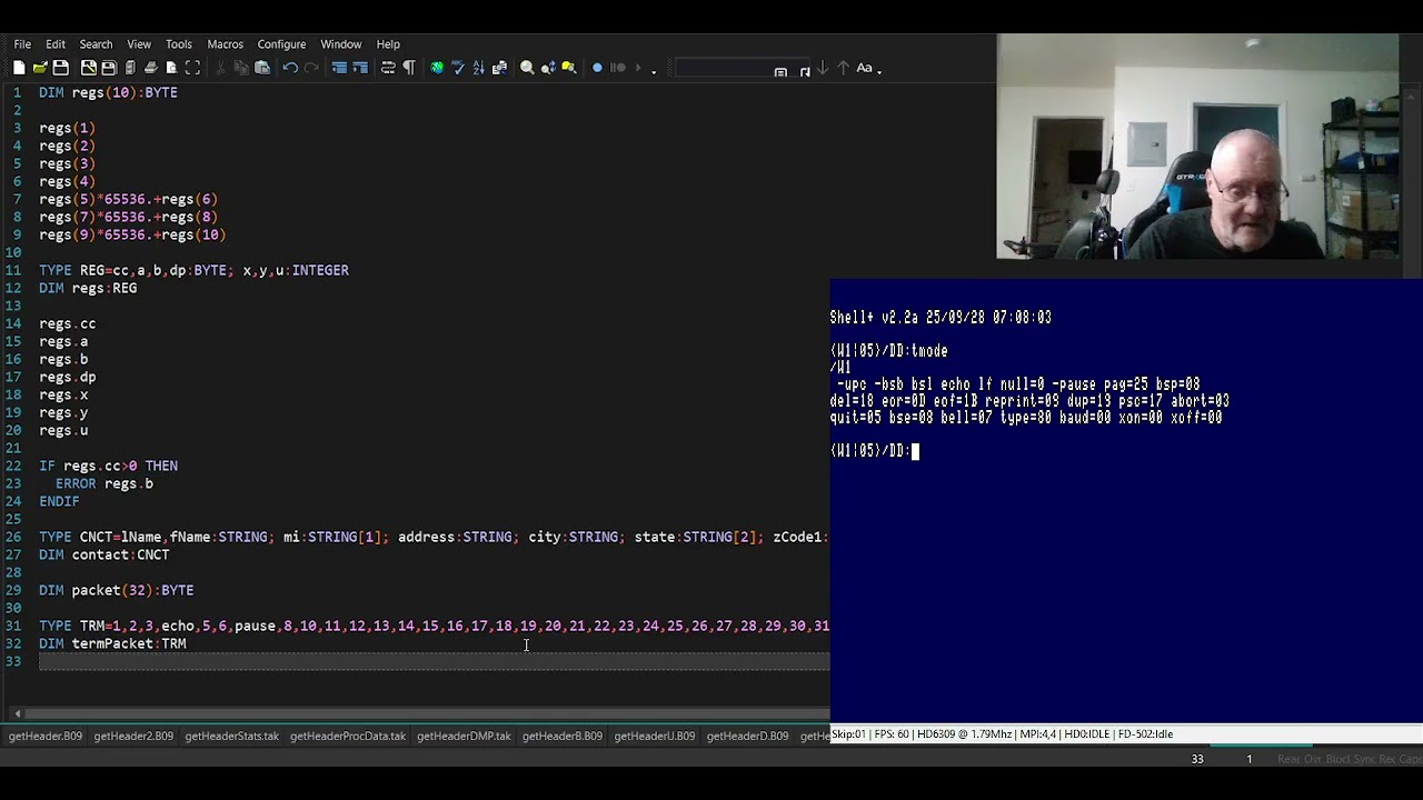 Basic09's User-Defined Data Types