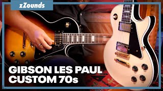 Video thumbnail for Gibson USA Les Paul Custom 70s Electric Guitar by zZounds
