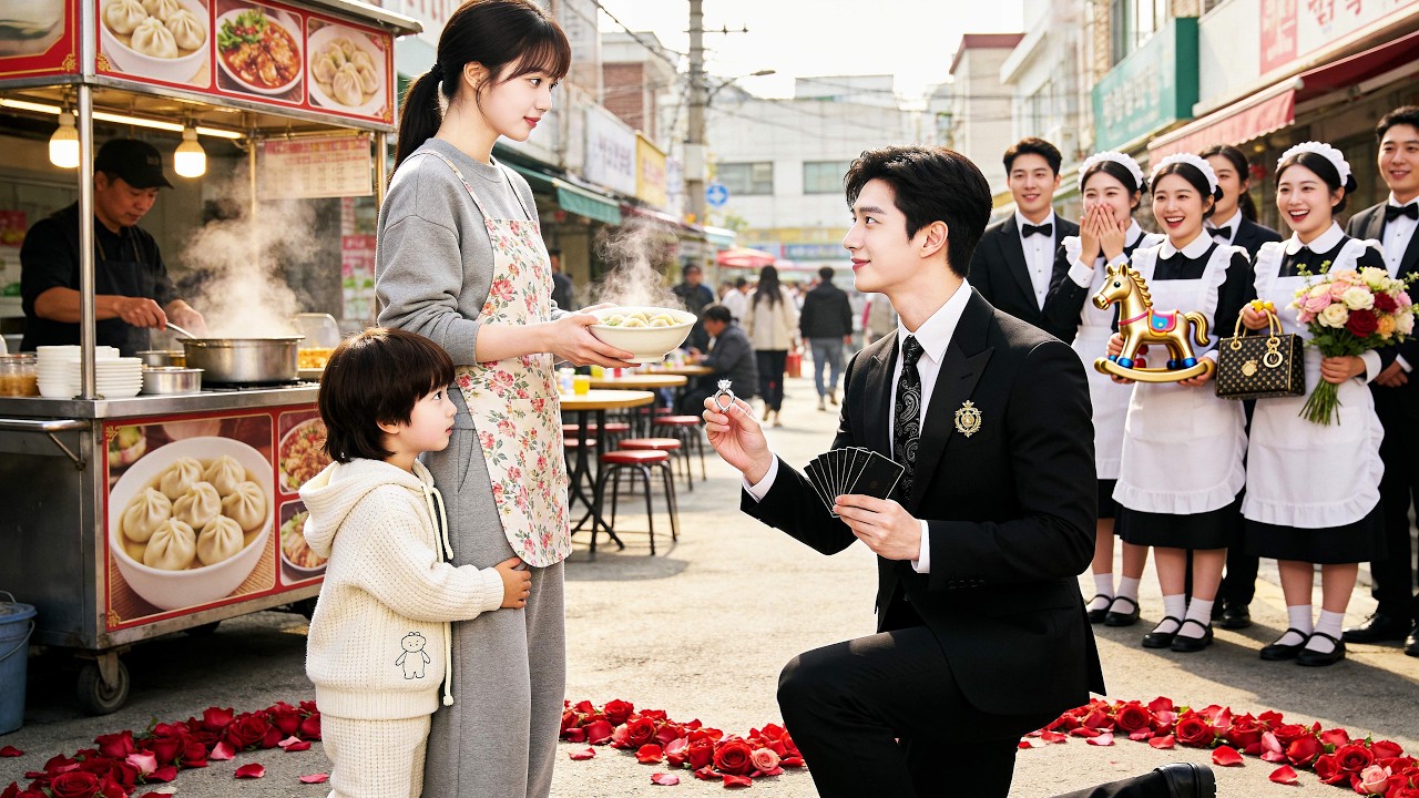 CEO thuê hai mẹ con bán hàng rong đóng giả người thân, kết quả anh chính là cha ruột của đứa trẻ!😮