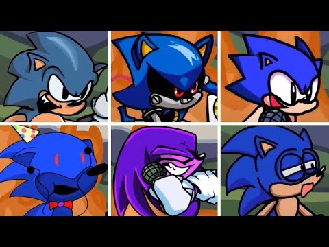 Friday Night Funkin' - Revival but everytime it's Extra-Life Sonic turn a Different Skin Mod is used
