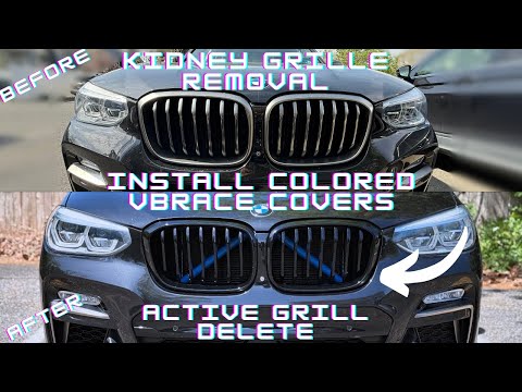 Deleting BMW Active Kidney Grilles CODE FREE / Installing V Brace Covers -ANY BMW W/ ACTIVE GRILL