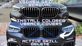 Deleting BMW Active Kidney Grilles CODE FREE / Installing V Brace Covers -ANY BMW W/ ACTIVE GRILL