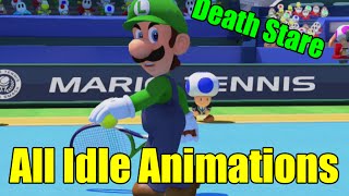 All Character Idle Animations in Mario Tennis Ultra Smash (Let