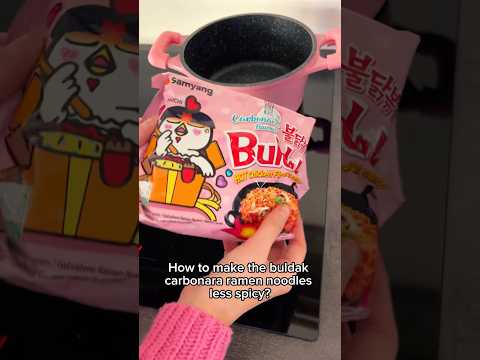 LESS SPICY Buldak Ramen Carbonara Noodles !!