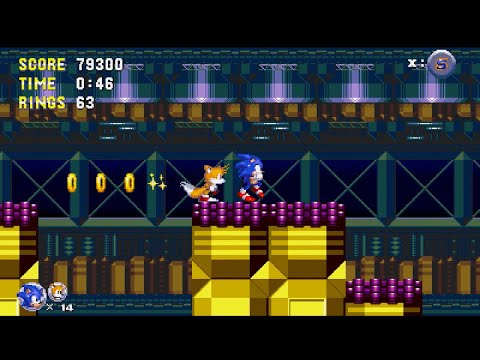 Sonic Triple Trouble "16-Bit": Tidal Plant Zone Act 1 (Sonic & Tails) [1080 HD]