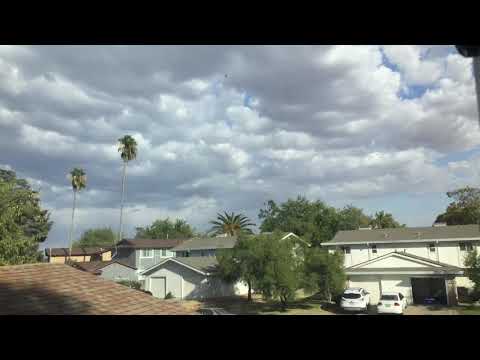 Timelapse Of Clouds Moving In Bringing and Sfifting Outflow Winds 3:26pm to 6:10pm October 3, 2017