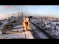 Алтайский экстремал снял на видео "огненный прыжок" с девятиэтажки 