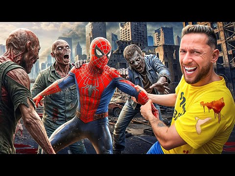 24 HORAS SOBREVIVENDO A ATAQUES ZUMBIS * O homem aranha virou um zumbi