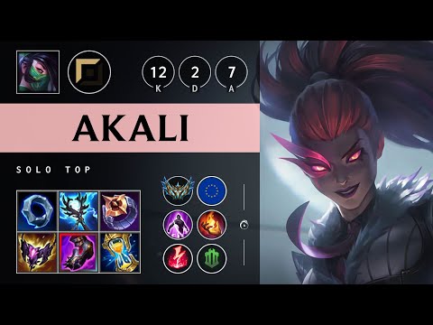 Akali Top vs Irelia - EUW Challenger Patch 25.21