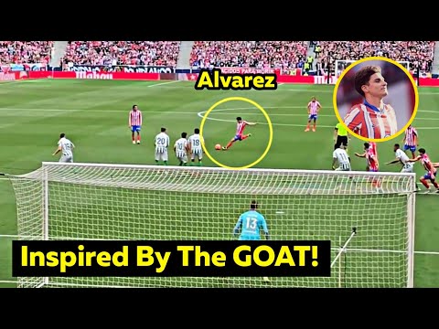 🔥Julian Alvarez Scores MESSI Like Free Kick vs Real Betis Reactions