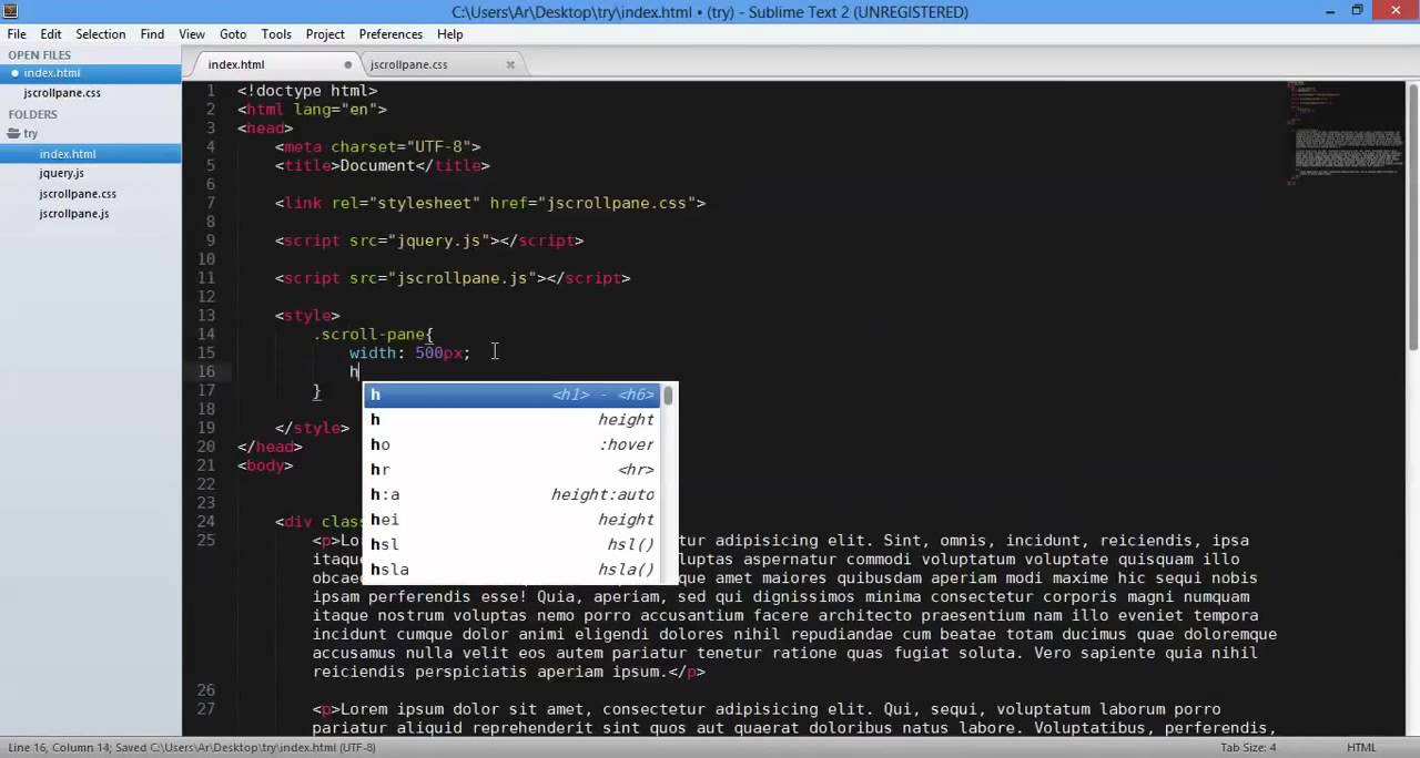 01  Easy   jScrollPane   Vertical Scrollbar 720p
