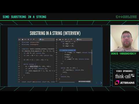 SIMD Substring in a String - Denis Yaroshevskiy - C++Online 2025