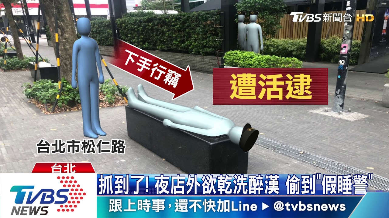 智取！警扮醉漢躺街頭　摸走iPhone逮慣竊
