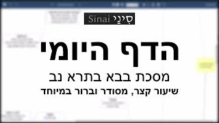 דף יומי מסכת בבא בתרא דף נב - שיעור קצר וברור במיוחד בליווי תרשים (שיעורי הדף היומי בקצרה מאת הרב אורי בריליאנט) - התמונה מוצגת ישירות מתוך אתר האינטרנט יוטיוב. זכויות היוצרים בתמונה שייכות ליוצרה. קישור קרדיט למקור התוכן נמצא בתוך דף הסרטון
