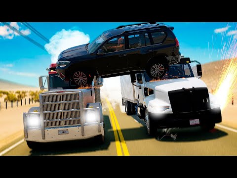 Realistic Truck and Car Crashes - BeamNG Drive #1