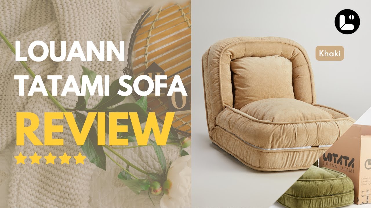 Louann Tatami 3 in 1 Foldable Lazy Sofa Bed Floor Chair Review | Khaki
