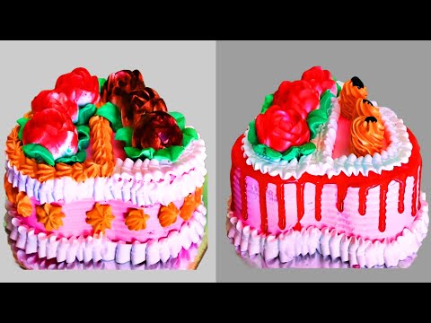 Amazing Cake Making Simple Design At home Only Five Minutes 🙌
