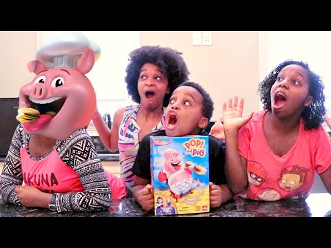 POP THE PIG GAME CHALLENGE 🐷 + Shopkins Surprise Toy Opening!