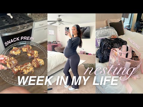 WEEK IN MY LIFE | 36 weeks pregnant, nesting, packing my hospital bag, labor prep, & more! 🤍