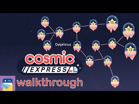 Cosmic Express: Delphinus Levels 1 - 15 Walkthrough & Solutions - iOS / Android / PC (by Draknek)