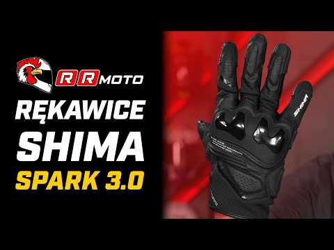 SHIMA SPARK 3.0 _ letnie rękawice motocyklowe z TPU, sliderami i wydajną wentylacją