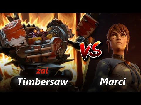 zai offlane Timbersaw vs Marci/Enchantress | First 10 minutes