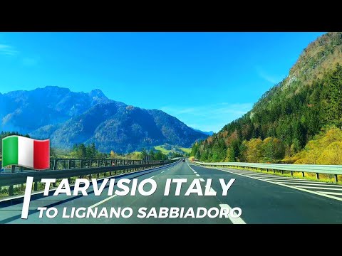 Driving from Tarvisio Italy to Lignano Sabbiadoro 4K UHD