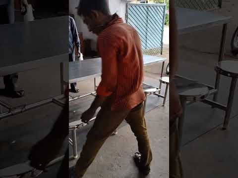 Stainless steel dining table