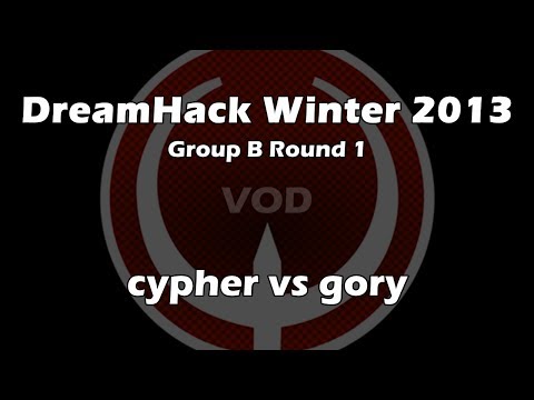 cypher vs gory - DreamHack Winter 2013 Group B Round 1 (Quake Live VOD)