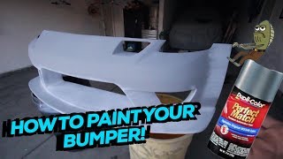 How to spray paint your bumper or car!