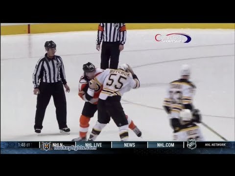 Johnny Boychuk vs Scott Hartnell Dec 17, 2011
