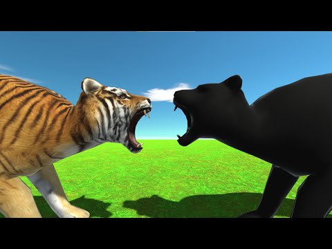 ARBS Tiger vs Shadow Itself on the Grass - Animal Revolt Battle Simulator