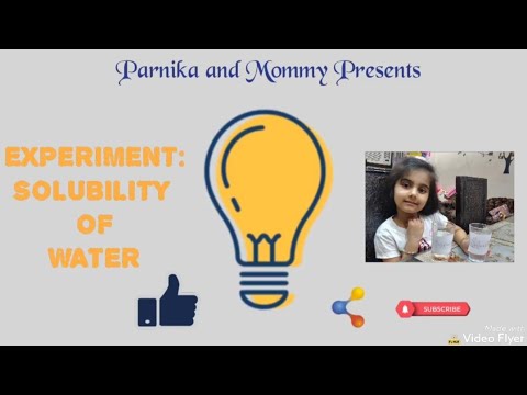 Solubility of water l Science Experiment for kids with Parnika